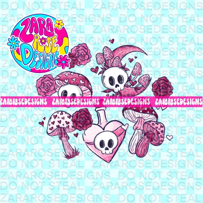 Spooky Vday Mushrooms