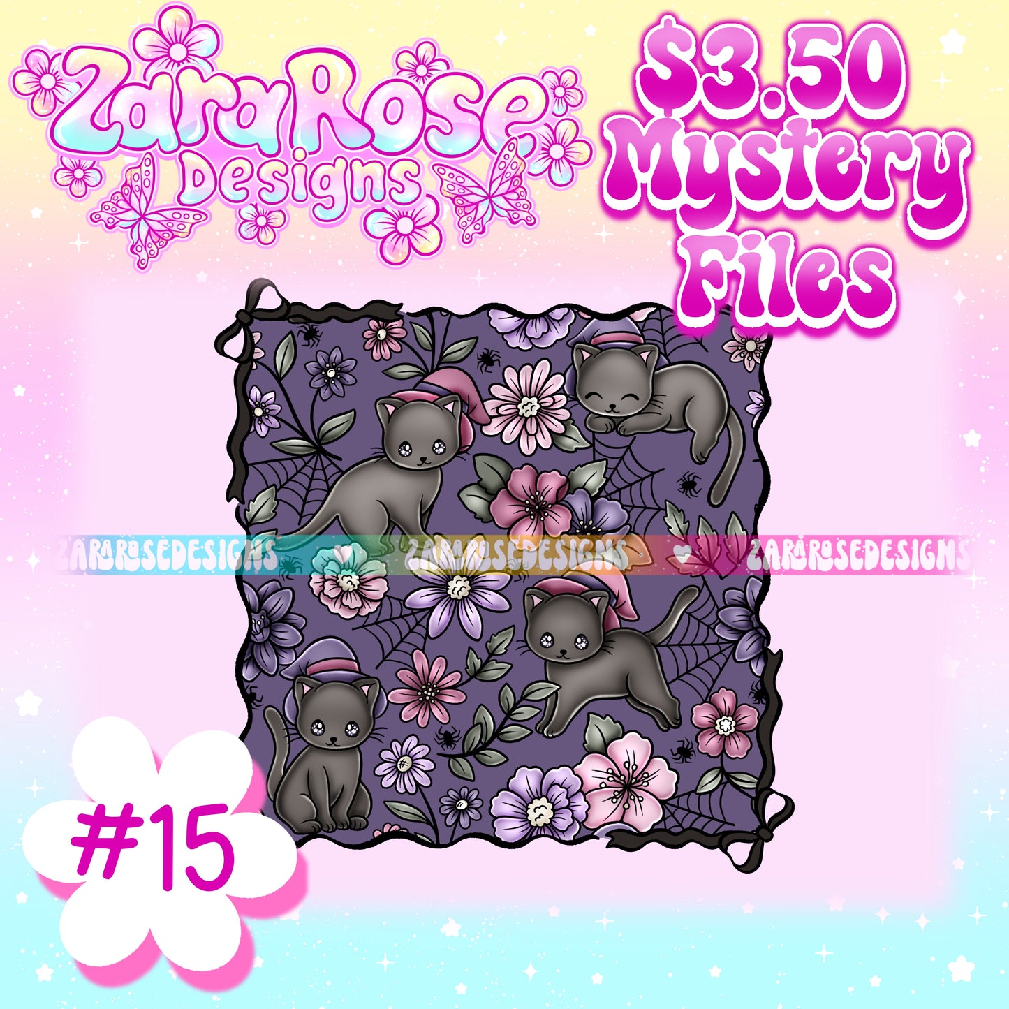 Spooky Cat Floral