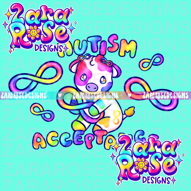 Autism Acceptance Cows Freebie