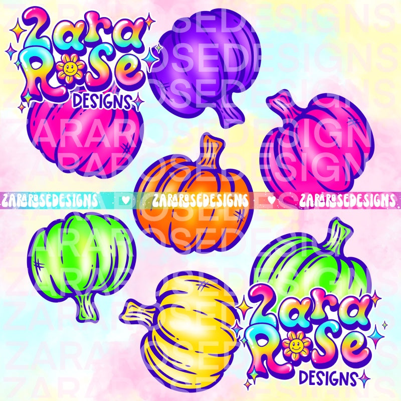 #15 neon pumpkins