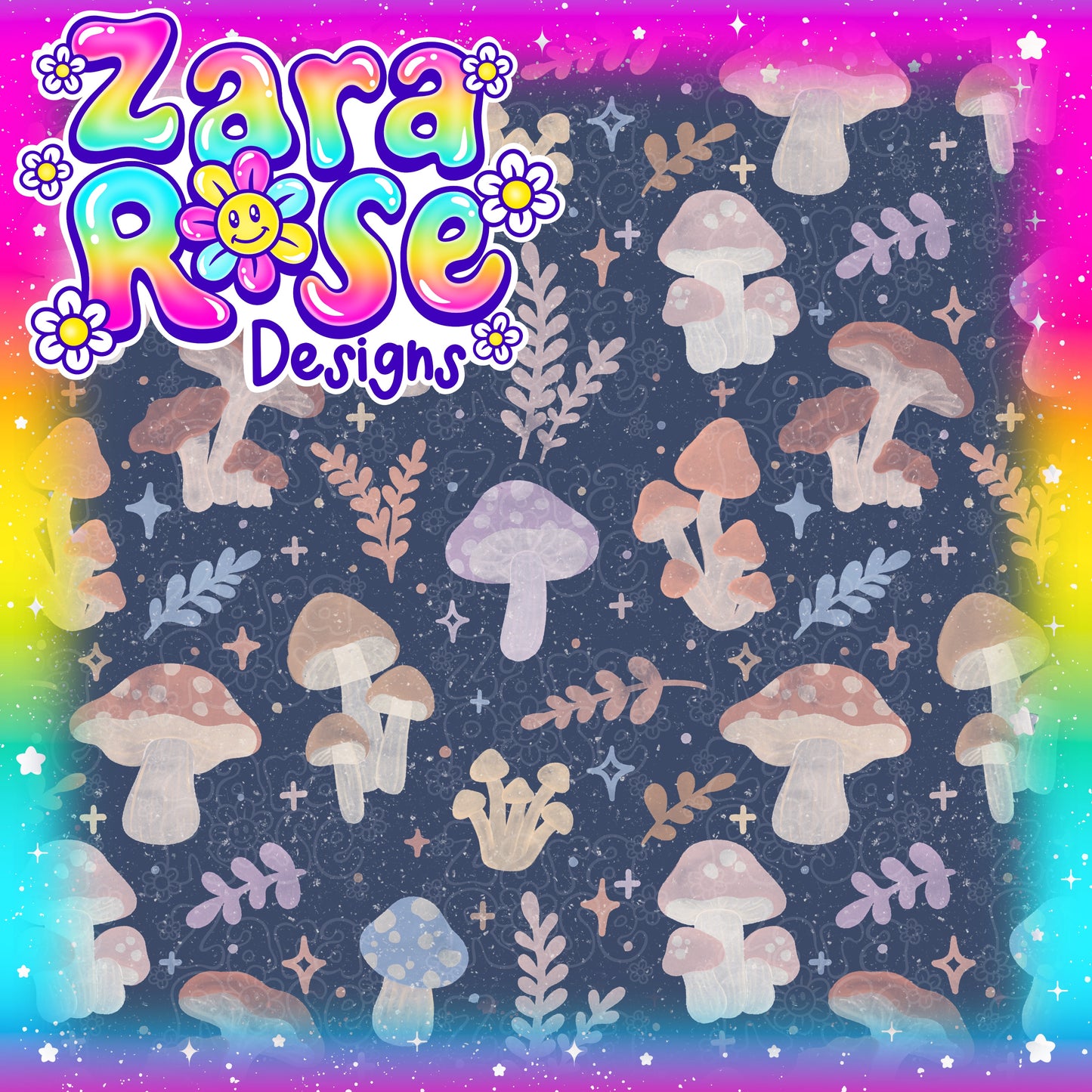 Watercolor mushrooms