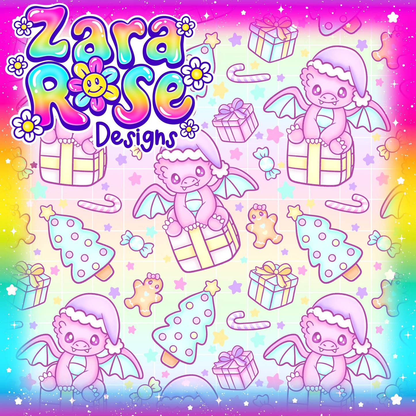Rainbow Xmas Dragon