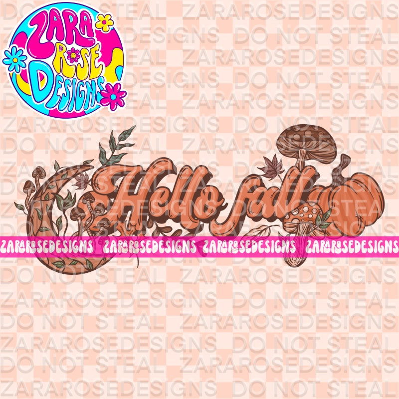 Pumpkins and mushrooms