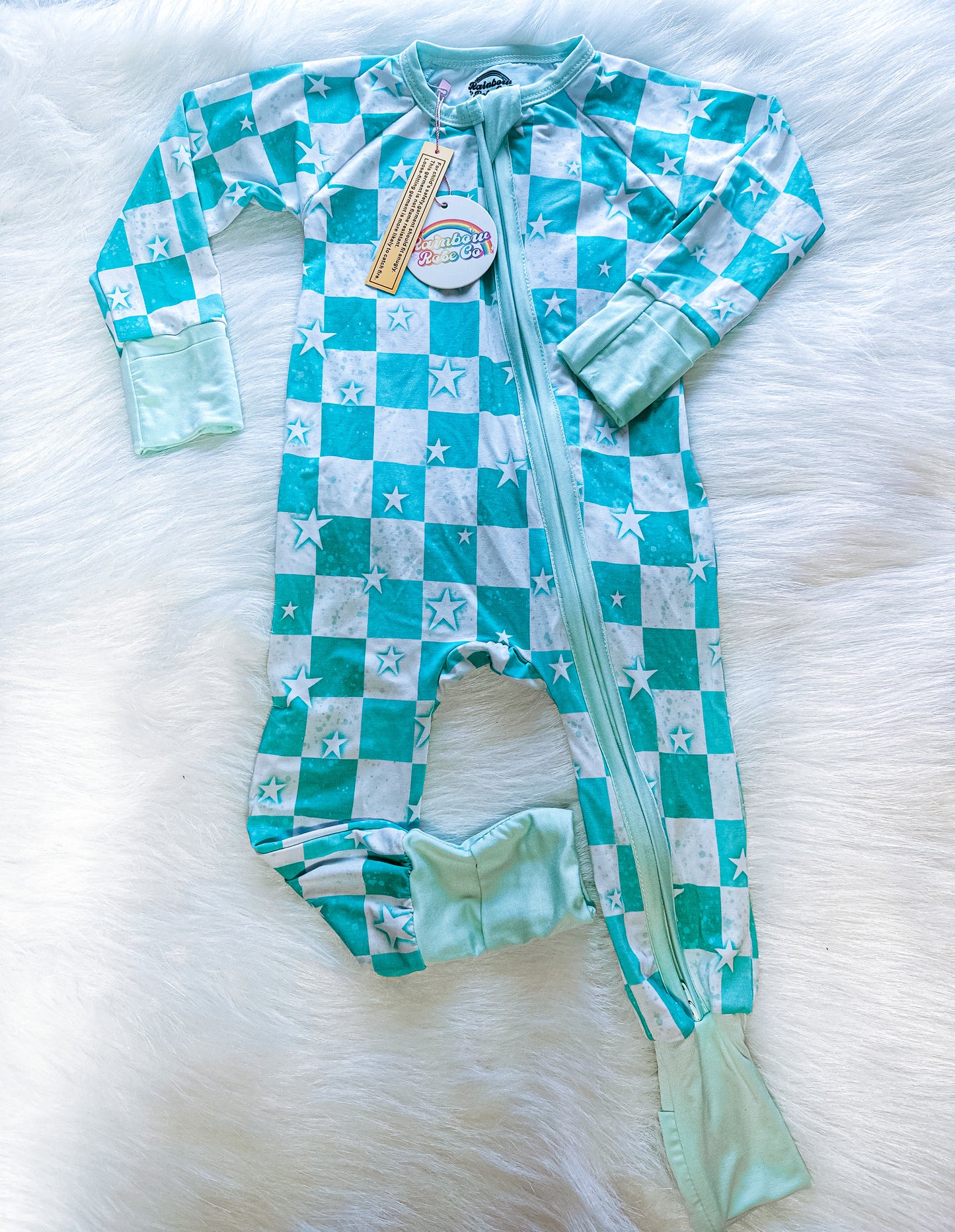 Star mint checker bamboo