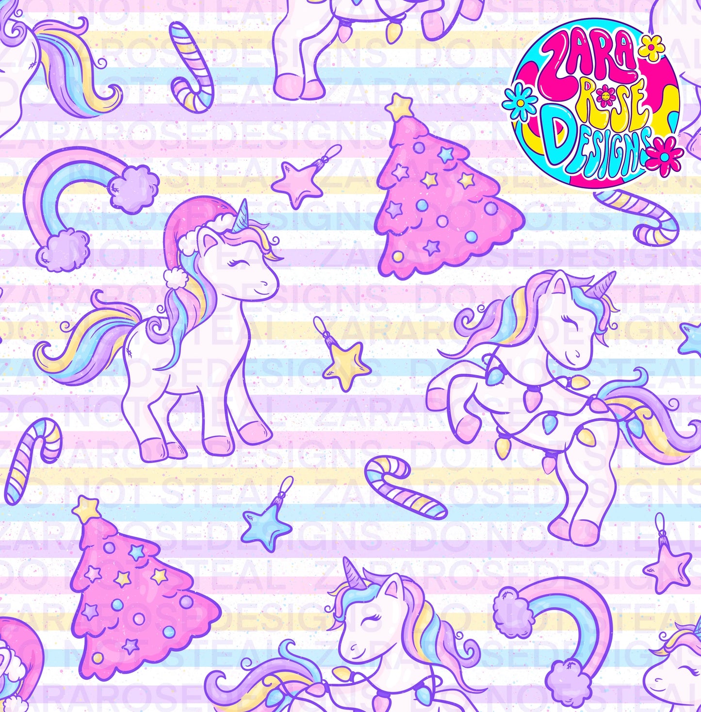 Pastel Christmas Unicorns