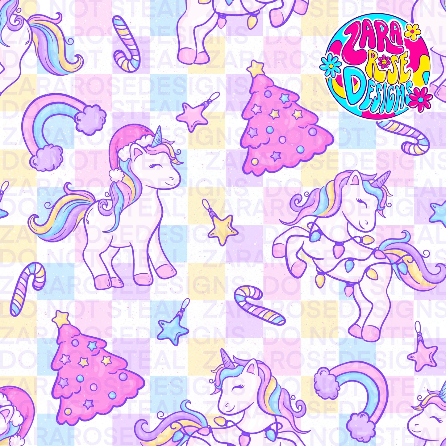 Pastel Christmas Unicorns