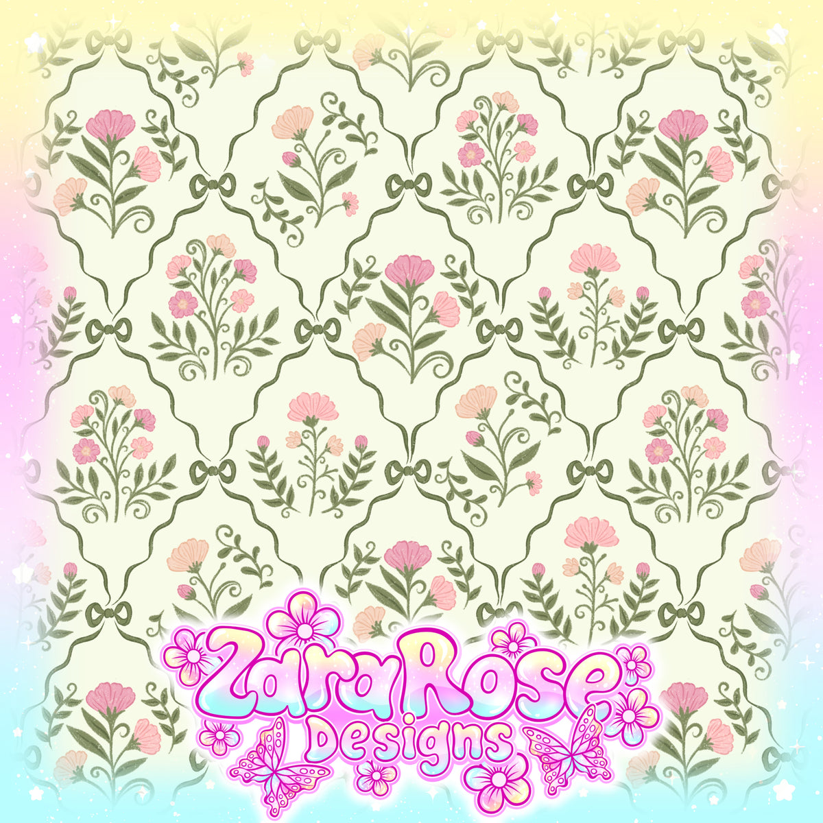 Vintage Floral Diamonds