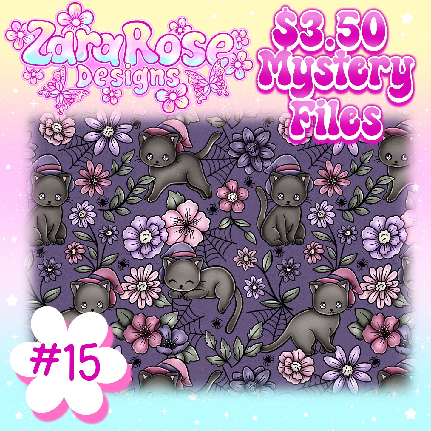 Spooky Cat Floral