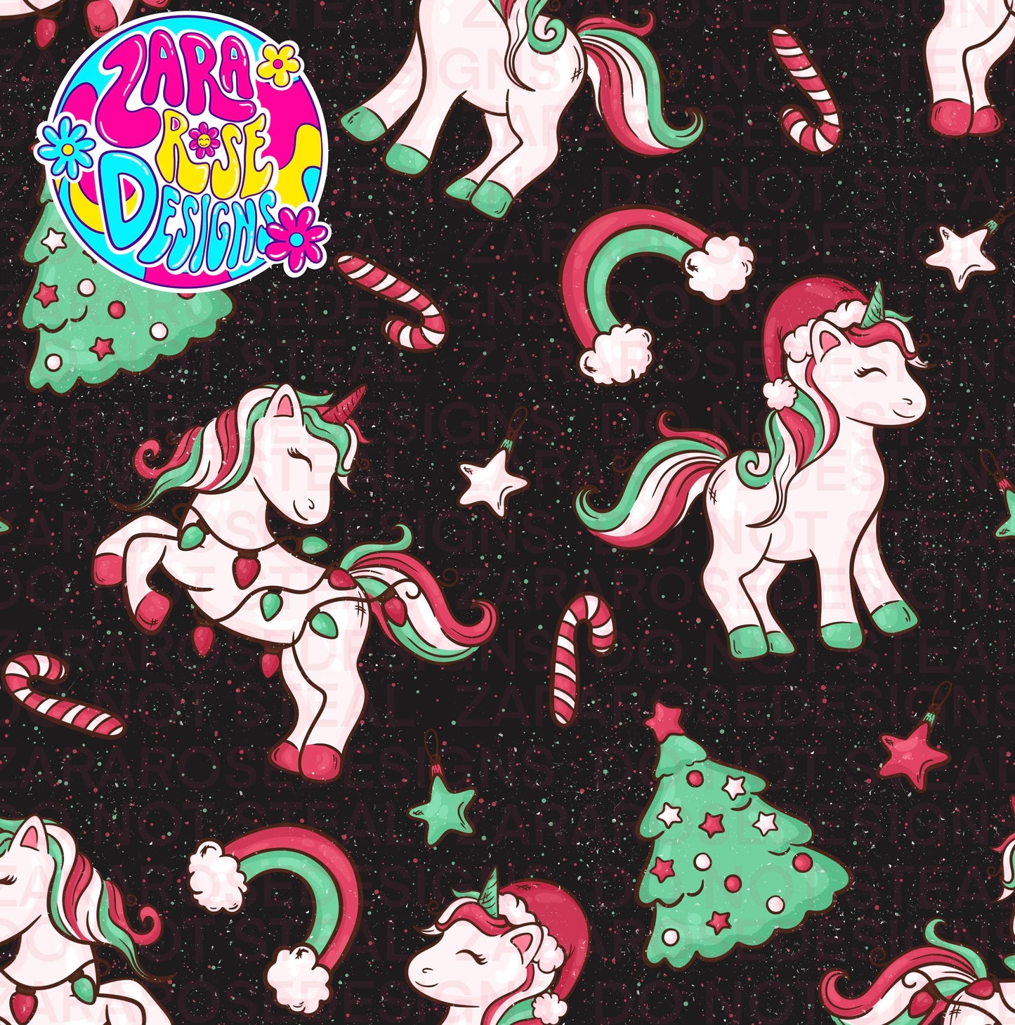 Red Christmas Unicorns