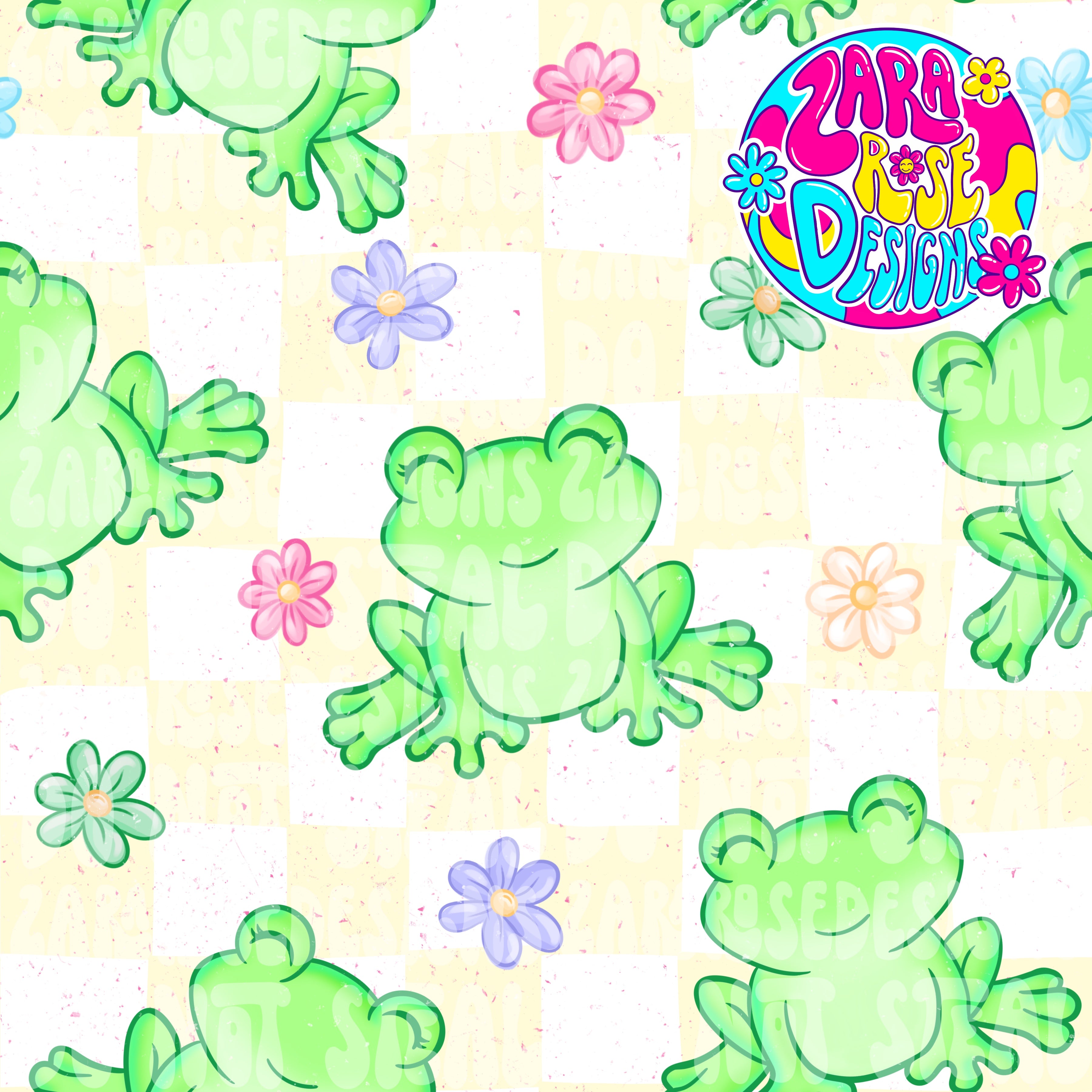 Spring Frogs Pattern Spring Frogs – ZaraRoseDesigns