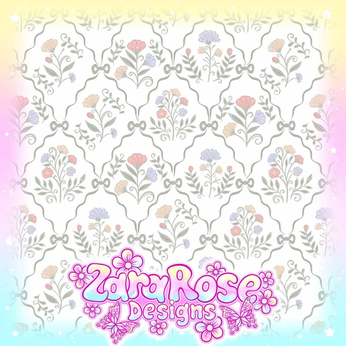 Vintage Floral Diamonds